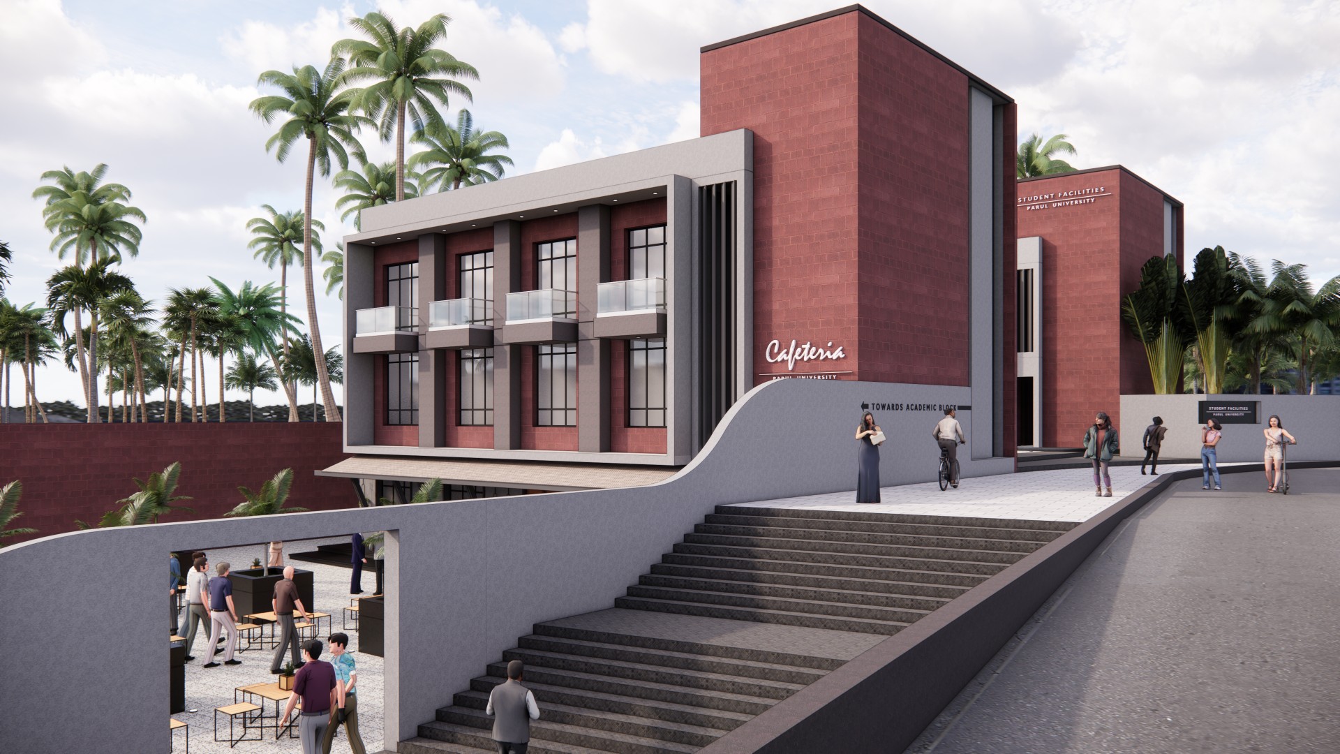Cafe and Store Side View at Parul University Goa